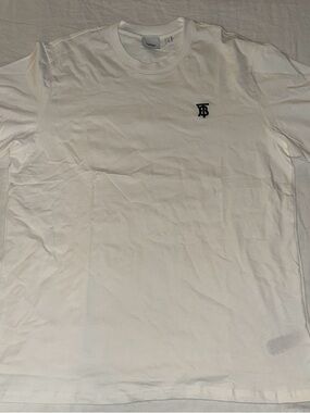 Burberry logo shirt mens size large white brand new no tags authentic